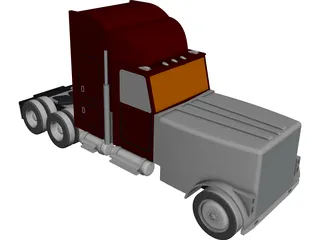 Semi-Truck CAD 3D Model