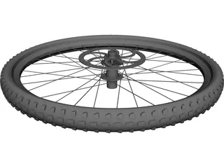 Wheel MTB Front CAD 3D Model