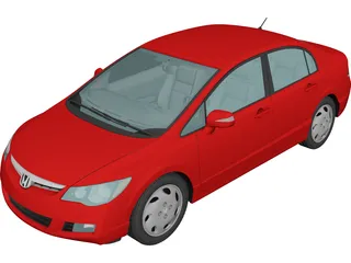 Honda Civic Hybrid (2008) 3D Model