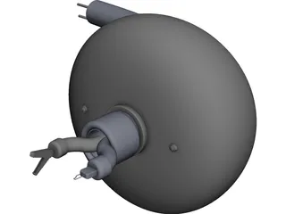 Endoscope with Inflator and Cauterizer 3D Model