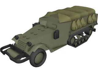 M3 Hulftruck 3D Model