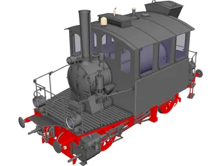 Steam Locomotive 3D Model