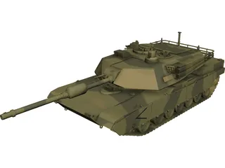 M1 Abrams Main Battle Tank 3D Model