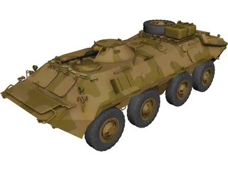 BTR-70 3D Model 3D Preview