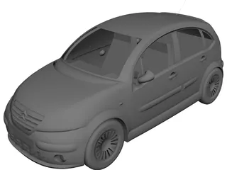 Citroen C3 CAD 3D Model