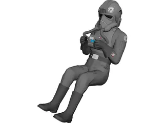 Air Force Pilot 3D Model