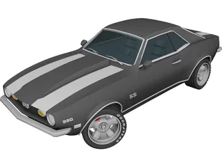 Chevrolet Camaro SS-350 V8 (1966) 3D Model