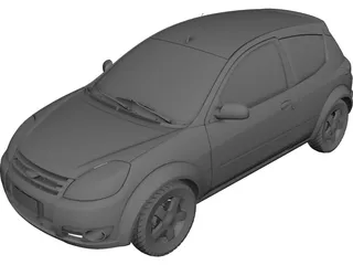 Ford Ka (2008) 3D Model 3D Preview