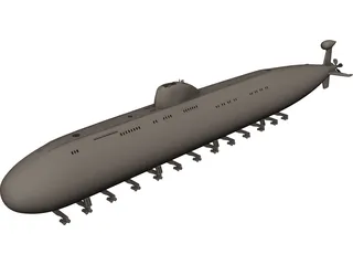 APL Victor III Submarine Russia 3D Model