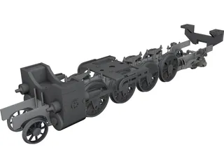 Train Chassis Detailed 3D Model