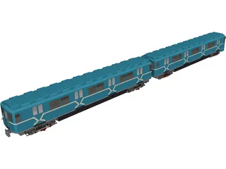 Underground Moscow Train 3D Model 3D Preview