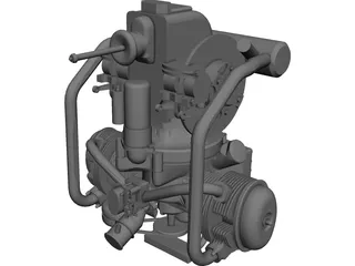 Engine 2cv 3D Model 3D Preview