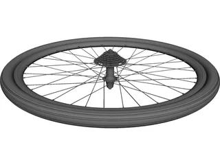 Wheel Rear Bicycle 28 CAD 3D Model