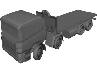 Scania 124 Military Protected CAD 3D Model