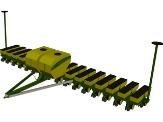 John Deere Corn Planter 3D Model 3D Preview