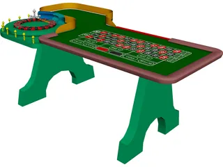 Roulette Table 3D Model