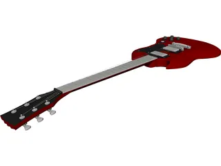 Guitar SG Gibson CAD 3D Model