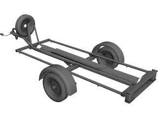 Motorcycle Trailer CAD 3D Model