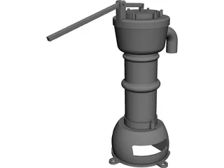 Water Hand Pump CAD 3D Model