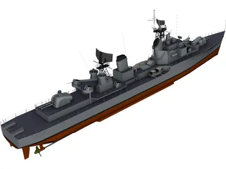 Destroyer Friesland (1958) 3D Model 3D Preview