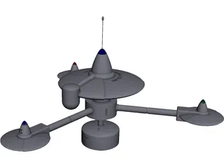 Star Trek Space Station K-7 TOS 3D Model 3D Preview