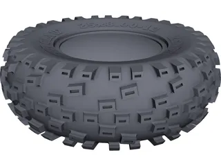 Tire 12x6 inch 3D Model