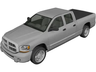 Dodge Ram Crew Cab 1500 (2007) 3D Model 3D Preview