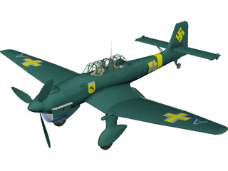 Junkers Ju 87B-1 Stuka 3D Model