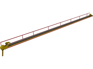 Grain Conveyor Belt 3D Model