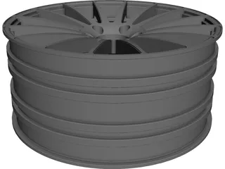 RC Rim Car CAD 3D Model