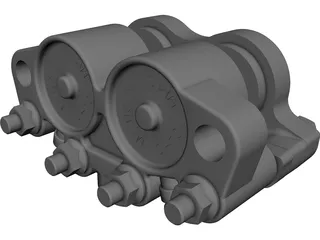 Disc Brakes Caliper CAD 3D Model