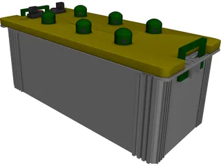 Acid Battery 3D Model 3D Preview