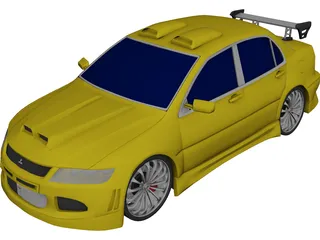 Mitsubishi Lancer Evo VII [Tuned] 3D Model