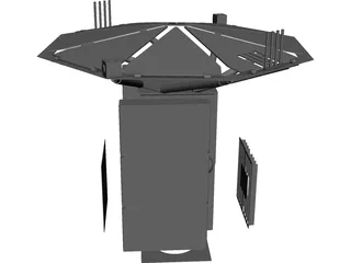 Satellite Deployed CAD 3D Model