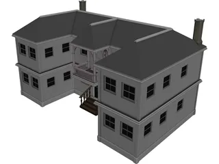 2-Story Vacation House 3D Model