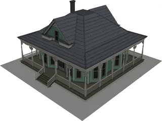 Antique House 3D Model 3D Preview