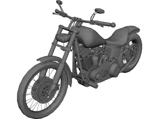 Harley-Davidson Dyna Glide 3D Model 3D Preview