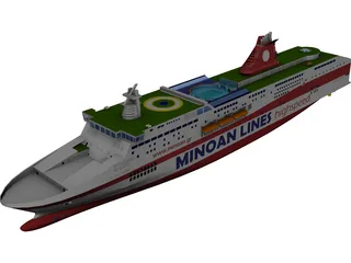 Cruise Ship Europe 3D Model