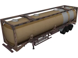 Tanker Trailer 3D Model