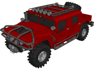 Hummer H1 SUV 3D Model