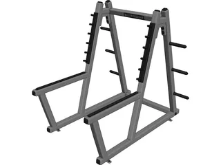 Squat Half Rack 3D Model