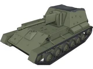 SU-76M 3D Model