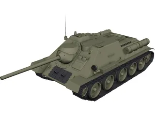 SU-85 3D Model 3D Preview