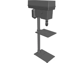 Electric Stand Drill CAD 3D Model