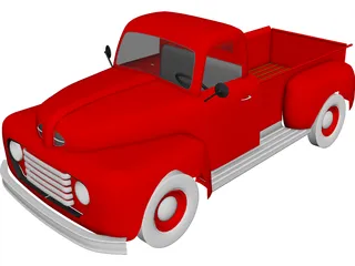 Ford F-1 Pickup (1950) 3D Model