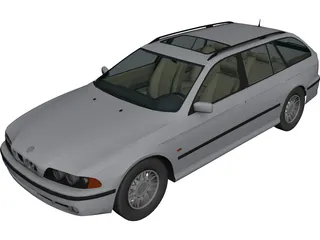 BMW 528i Touring (2001) 3D Model