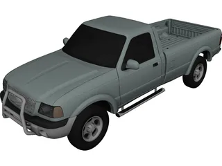 Ford Ranger Regular Cab (2001) 3D Model