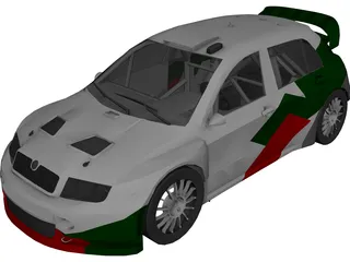 Skoda Fabia WRC 3D Model 3D Preview