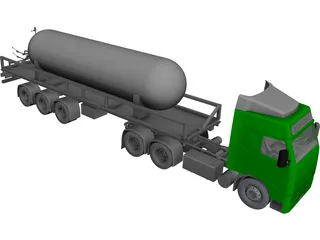 Volvo Carbon Dioxide Truck 3D Model 3D Preview