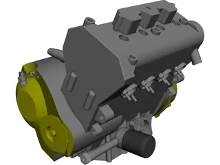 Honda CBR-600RR Engine (2005) CAD 3D Model